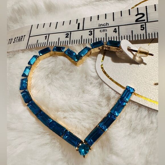 Earrings Women Blue Heart Bohemian
Hoop Cute Trendy Jewelry Earrings - Picture 3 of 14